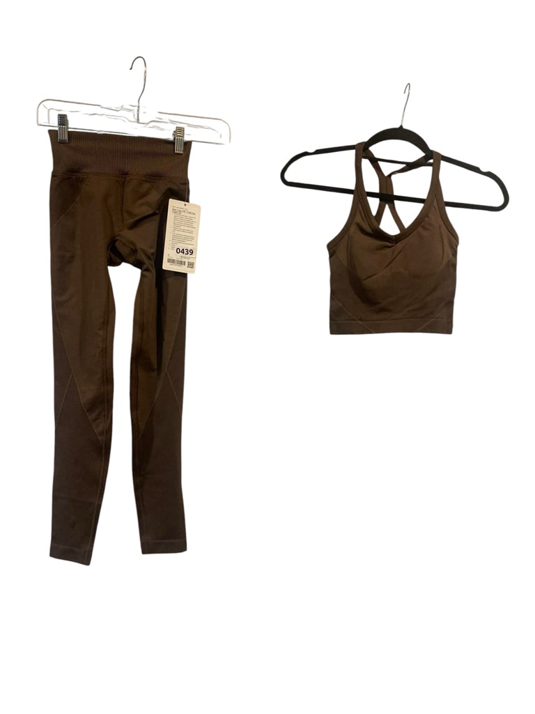 Nwt Lululemon Get Low Training Tights And Tank Sequoia/Twig Size Xxs/0